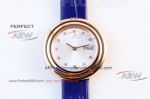 OB Factory Fake Piaget Possession Watch For Women - Piaget Rose Gold Watch With Blue Leather Strap